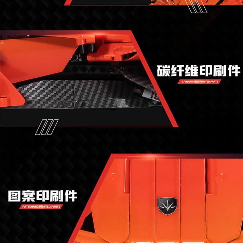 3785pcs 43100 Apollo supercar EVO 1:8 - Image 6