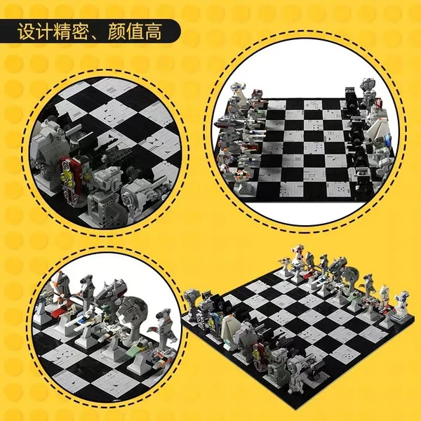 3800 Pcs JuHang 671 Star Wars Spaceship Theme International Chess - Image 4
