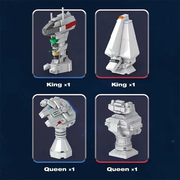 3800 Pcs JuHang 671 Star Wars Spaceship Theme International Chess - Image 5