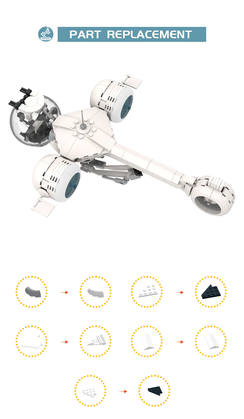 380PCS MOC-113464 Oblivion Bubble Ship - Image 6