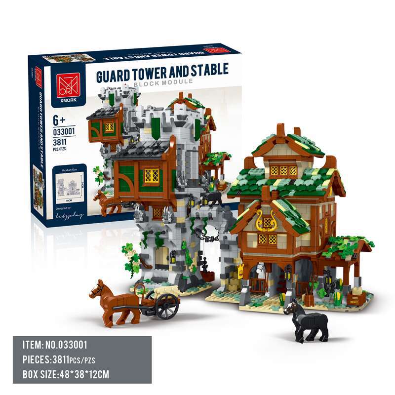 3811PCS XMORK 033001 Guard Tower AND Stable - Image 2