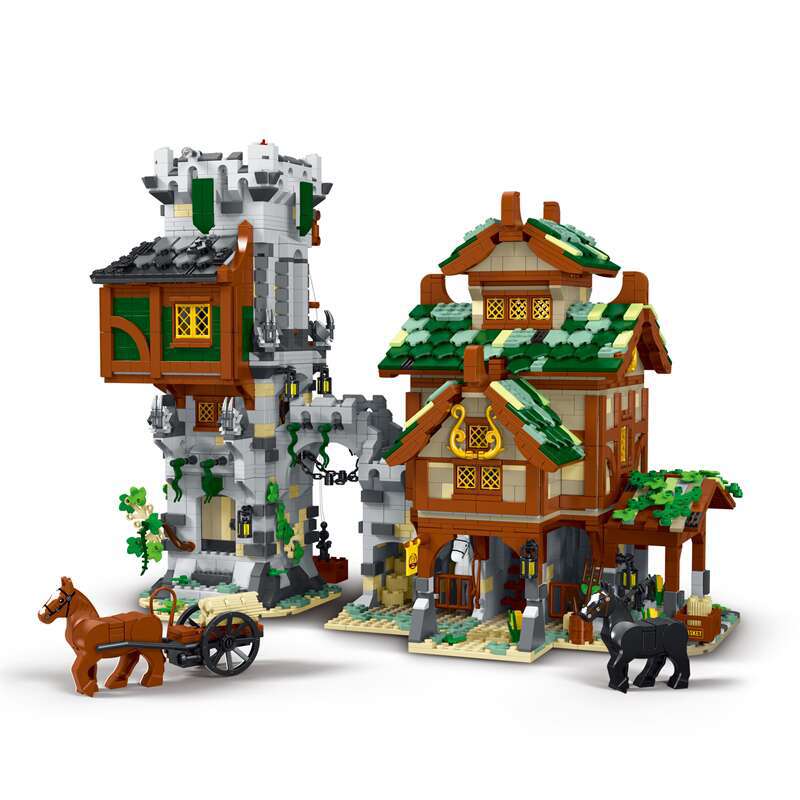 3811PCS XMORK 033001 Guard Tower AND Stable - Image 3