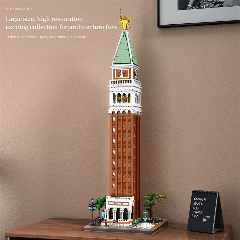 3903 pcs Reobrix 55013 Campanile di San Marco - Image 3