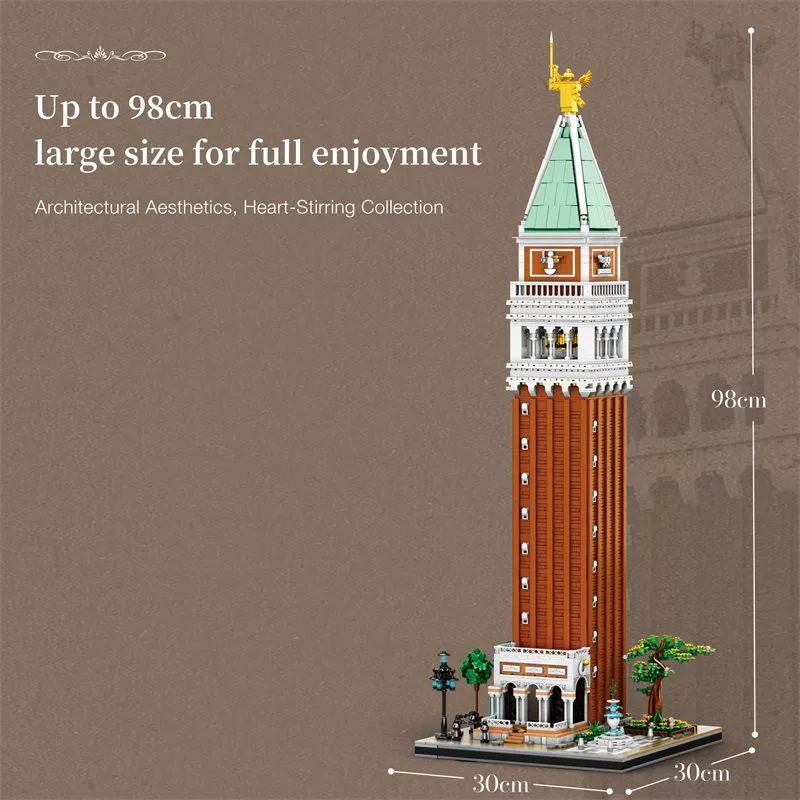 3903 pcs Reobrix 55013 Campanile di San Marco - Image 5