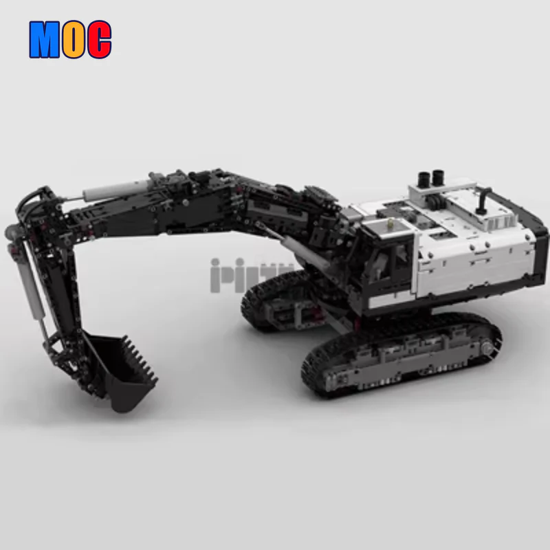 3944pcs MOC43636 Electric Remote Control Model Assembly for Excavator Engineering Vehicle - Image 7