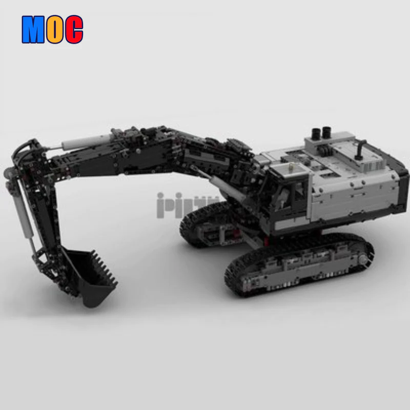 3944pcs MOC43636 Electric Remote Control Model Assembly for Excavator Engineering Vehicle - Image 9