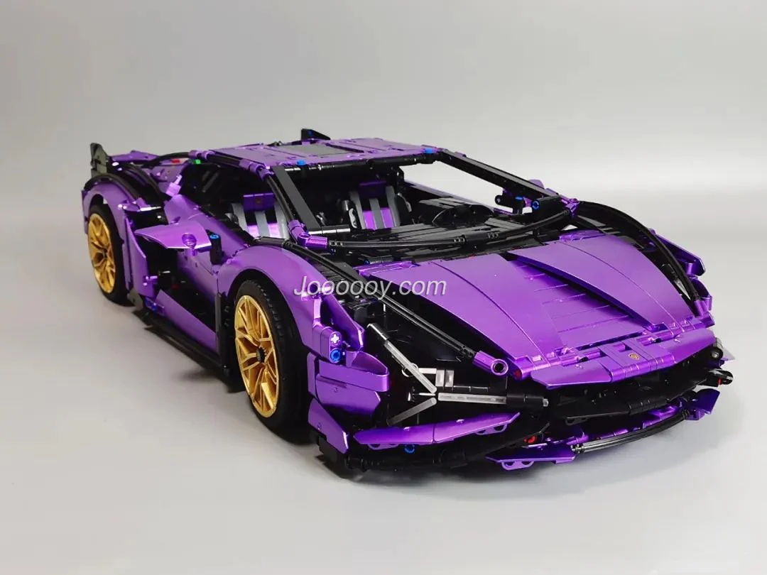 3955PCS Chrome Purple Lamborghini Sian - Image 3