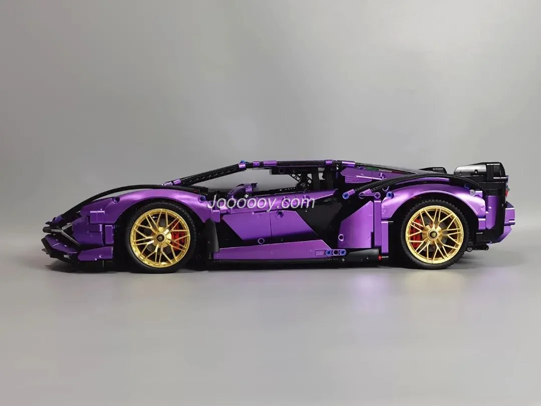 3955PCS Chrome Purple Lamborghini Sian - Image 4