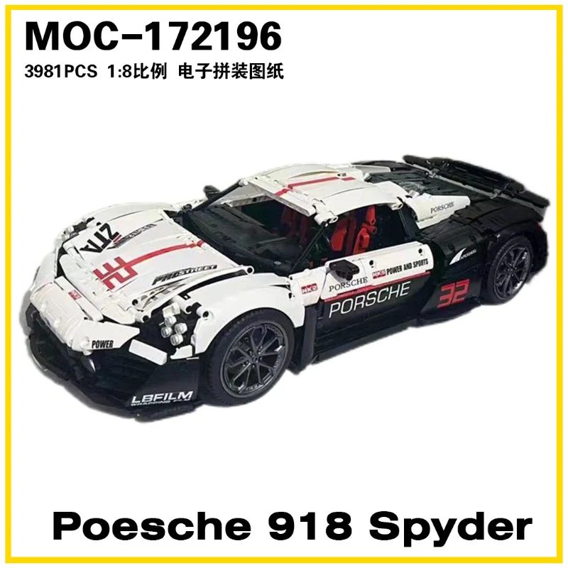 3981pcs MOC-172169 Porsche 918 Spyder 1:8 - Image 5