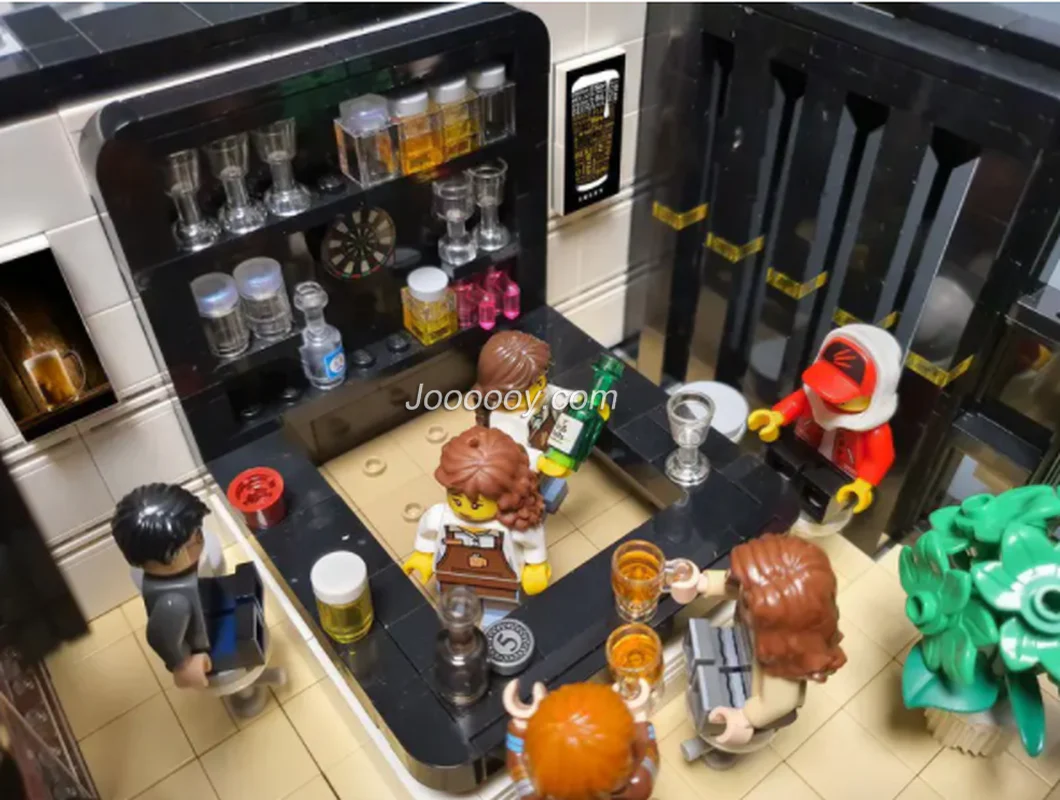 3992PCS MOULDKING 16042 The ISLET coffee bar with lights kit - Image 6