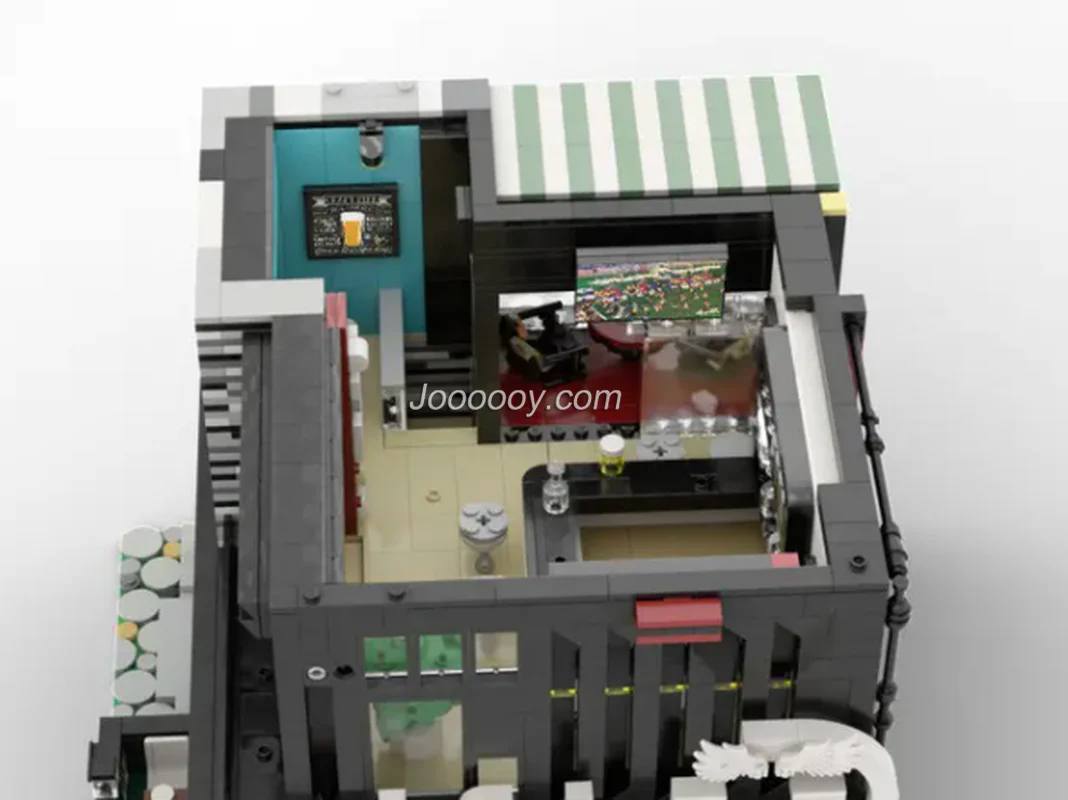 3992PCS MOULDKING 16042 The ISLET coffee bar with lights kit - Image 7