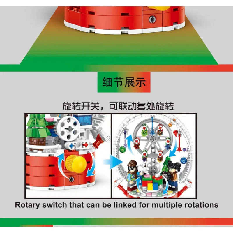 399PCS JD010  Christmas rotating ferris wheel - Image 4