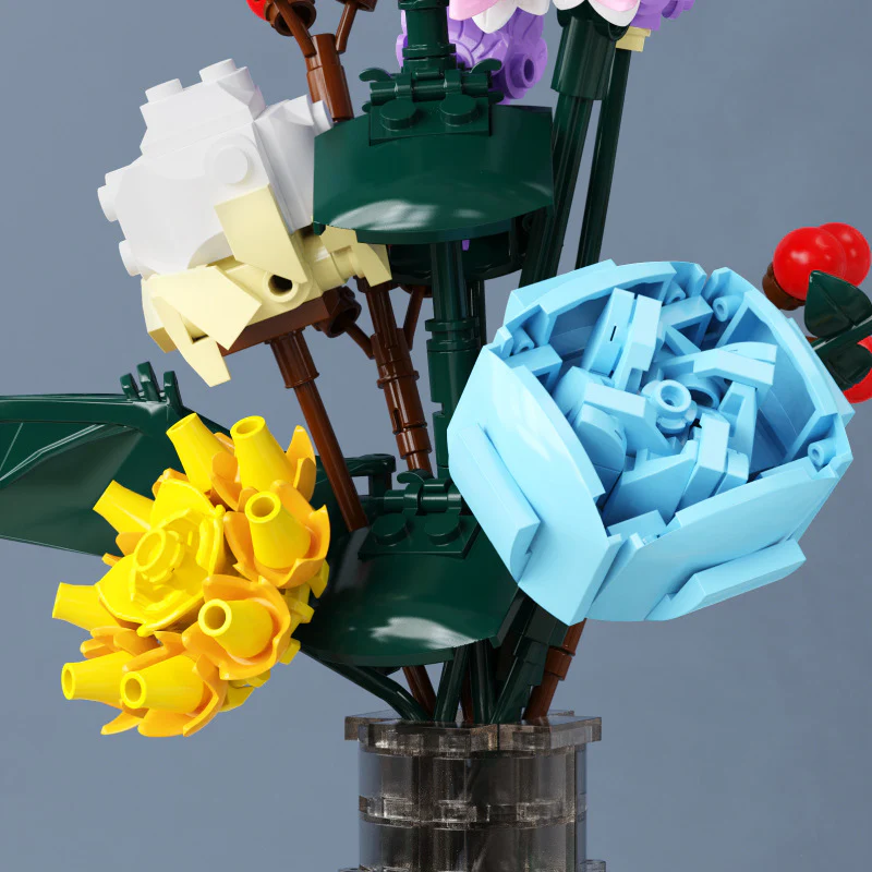400+Pcs QIZHILE 92012 Flower Arrangement - Image 2
