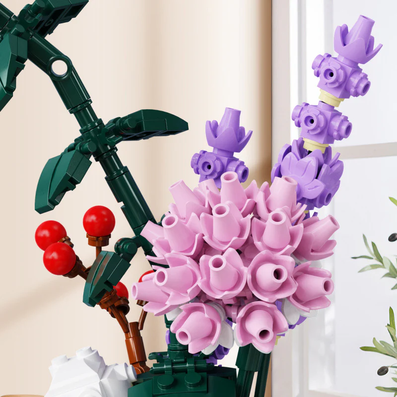 400+Pcs QIZHILE 92012 Flower Arrangement - Image 3
