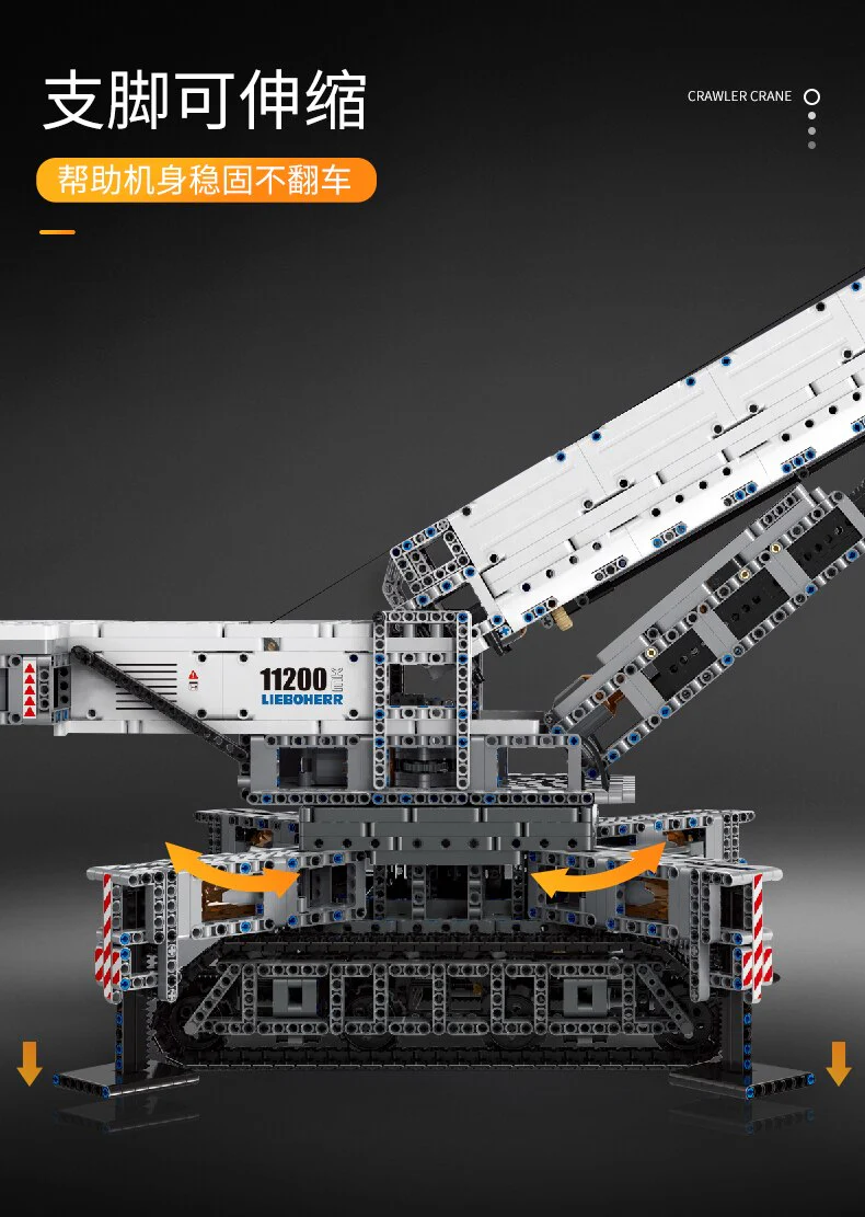 4000+PCS 17002 MOULDKING Crane Liebher LTR 11200 - Image 9