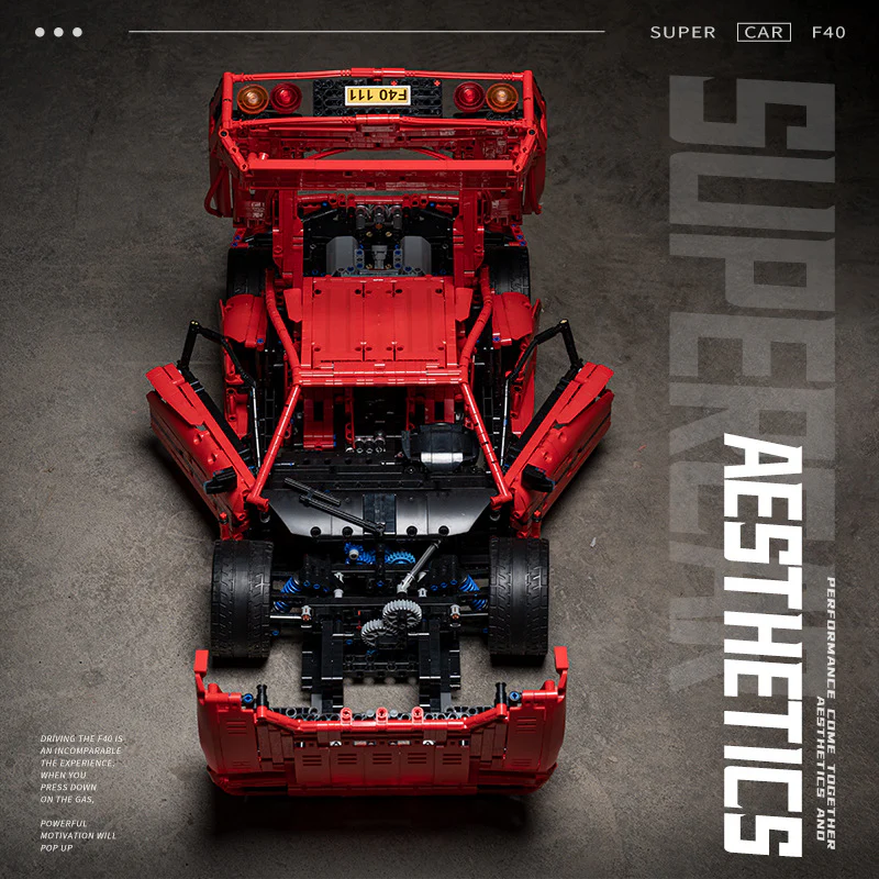 4026pcs JD017 Ferrari F40 MOC-140629 - Image 4