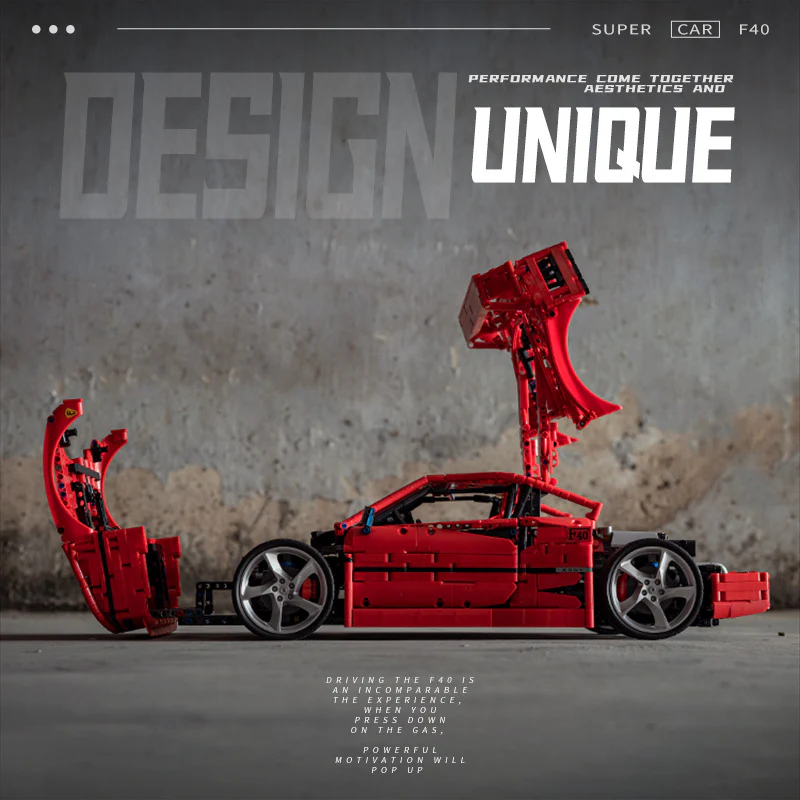 4026pcs JD017 Ferrari F40 MOC-140629 - Image 5