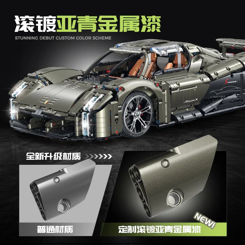 4056 pcs GULY 10626 Porsche Mission X 1:8 - Image 2