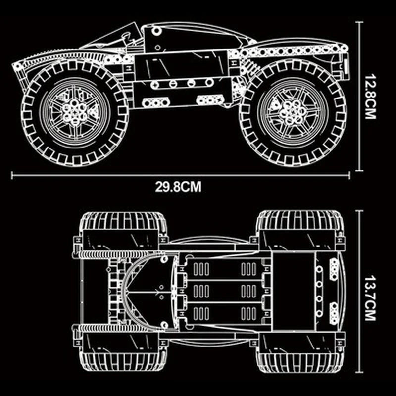 405PCS MOULDKING 18025 Big Mac High Speed Car - Image 2