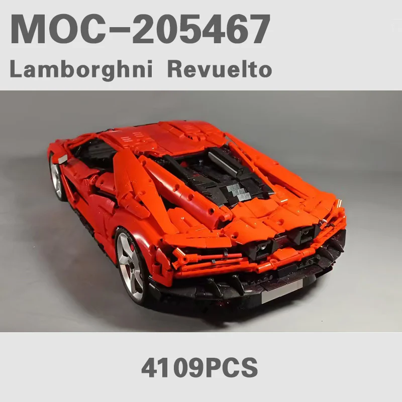 4109PCS MOC-205467 Lamborghini Revuelto 1:8 - Image 6