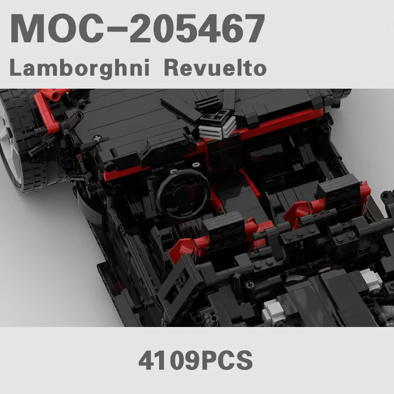 4109PCS MOC-205467 Lamborghini Revuelto 1:8 - Image 9