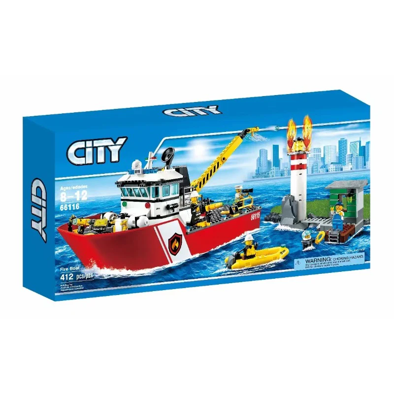 412pcs 66116 Fire Boat - Image 2