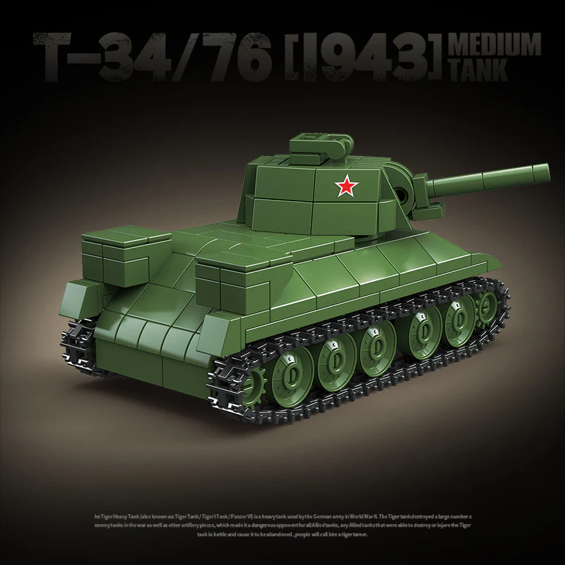 415pcs QUANGUAN 100297 T-34/76 [1943] MEDIUM TANK - Image 4
