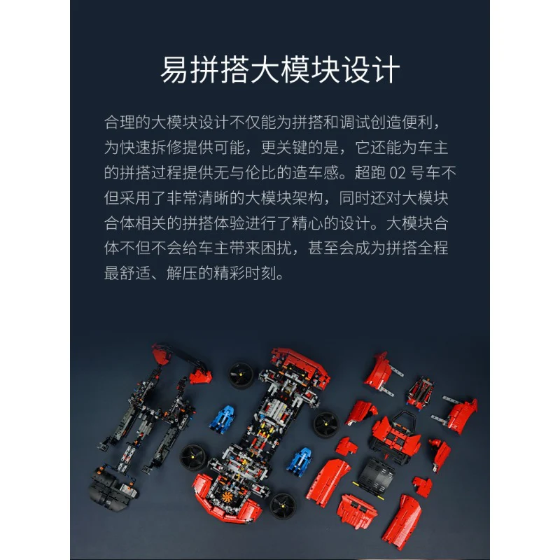 4200+pcs Lao Liang MOC - Supercar No. 02 1:8 static version - Image 15