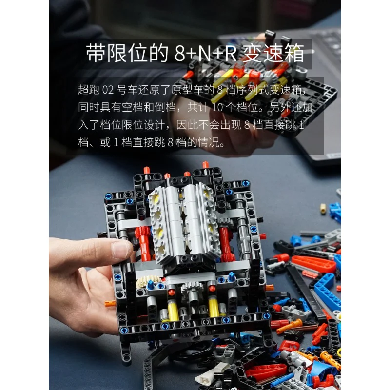 4200+pcs Lao Liang MOC - Supercar No. 02 1:8 static version - Image 5
