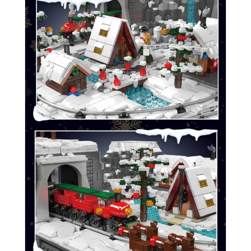 4232 PCS Mouldking 12029 Christmas Train Paradise (Dynamic Version) - Image 4