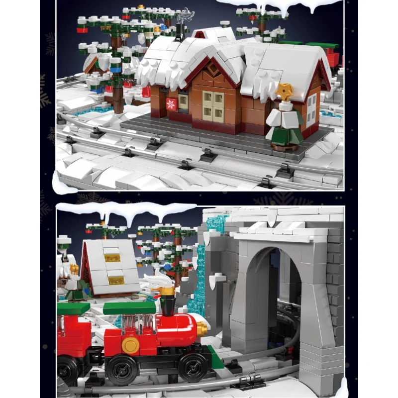 4232 PCS Mouldking 12029 Christmas Train Paradise (Dynamic Version) - Image 5