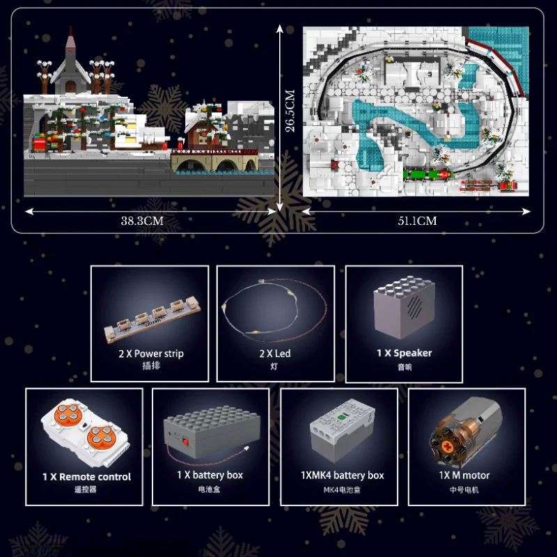 4232 PCS Mouldking 12029 Christmas Train Paradise (Dynamic Version) - Image 7