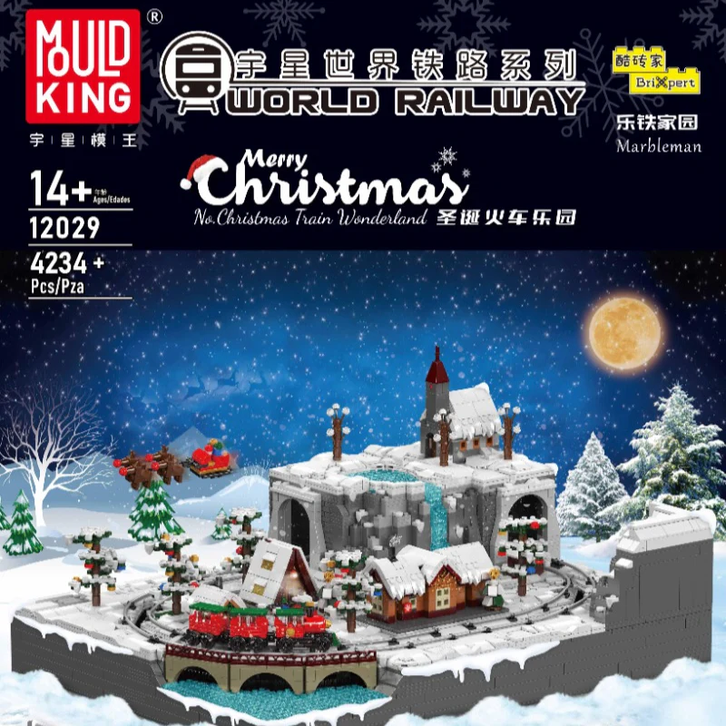 4232 PCS Mouldking 12029 Christmas Train Paradise (Dynamic Version) - Image 9
