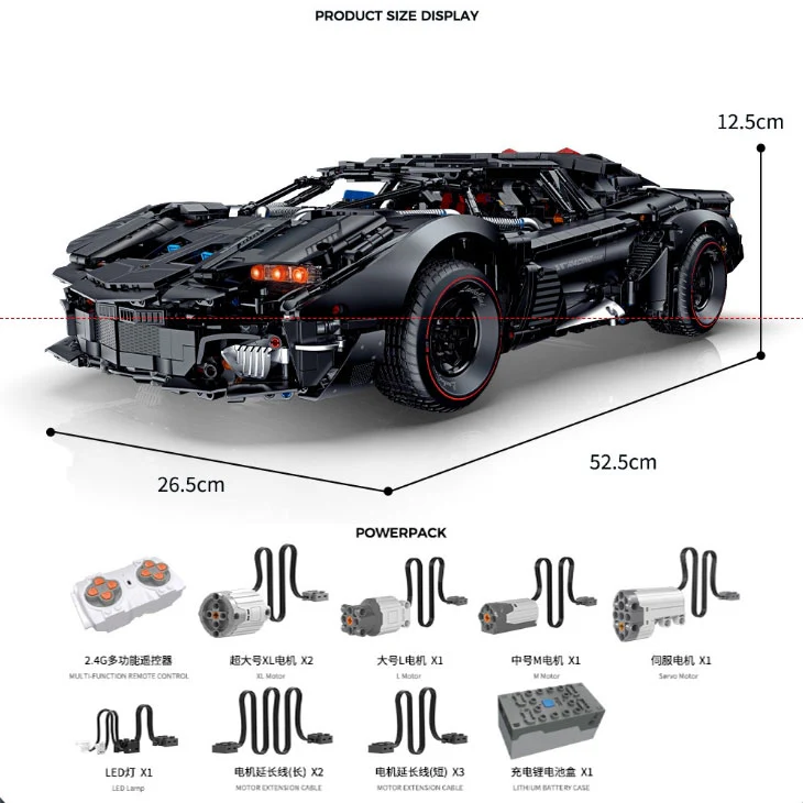4290pcs GULY 10618 Batman Armored Lamborghini Aventador Car - Image 6