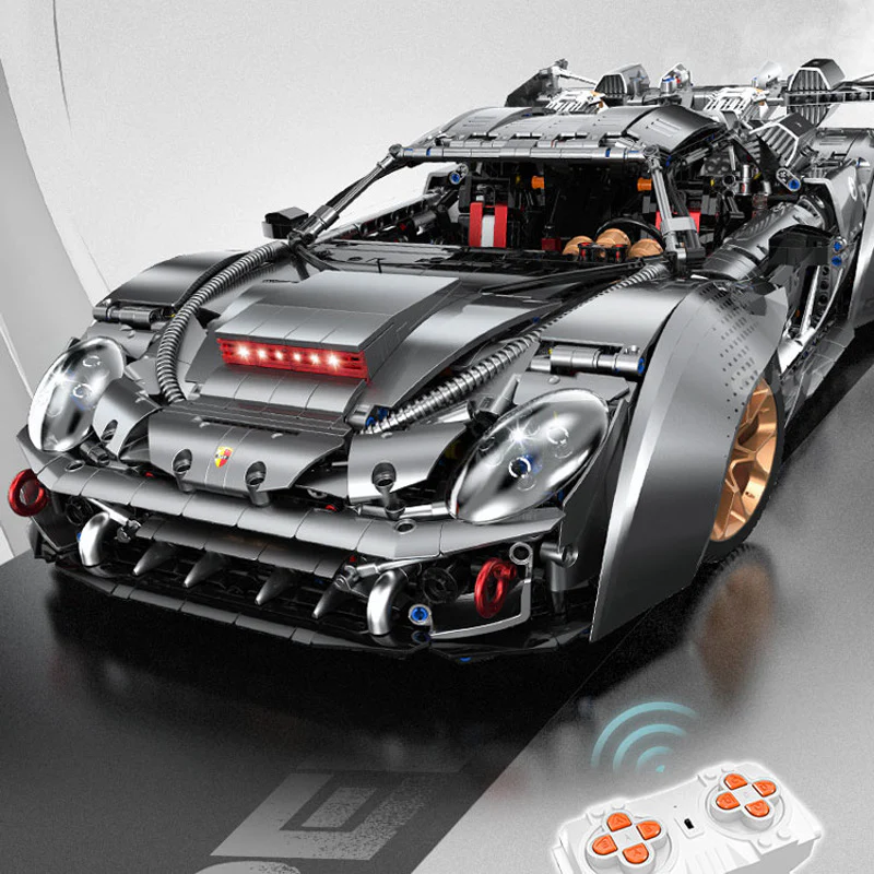 4306PCS GULY 10629 Porsche 918 Sports Car model 1:8 - Image 7