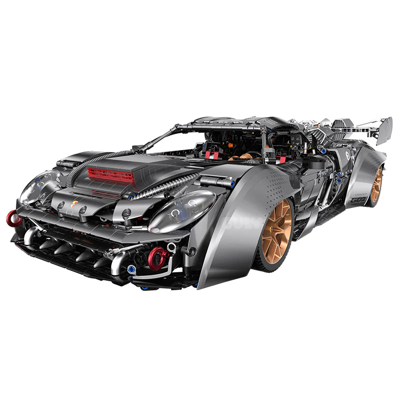 4306PCS GULY 10629 Porsche 918 Sports Car model 1:8 - Image 8