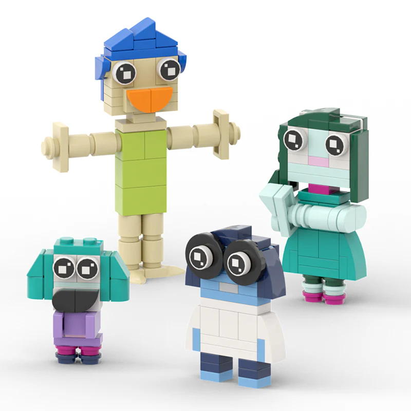 432PCS MOC Inside Out(Joy,Sadness,Anger,Fear,Disgust,Anxiety,embarrassment,envy,ennui) - Image 3