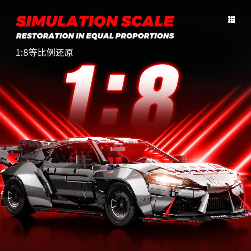 4399 pcs XJD JD019 Toyota Supra  1:8 - Image 2