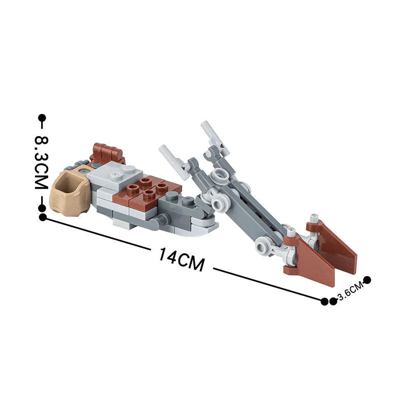 45+PCS MOC2009-A MOC2025 614-AvA Scout Trooper Speeder Bike The Mandalorian Flying Bike Tusken Raider Compatible Minifigure - Image 10