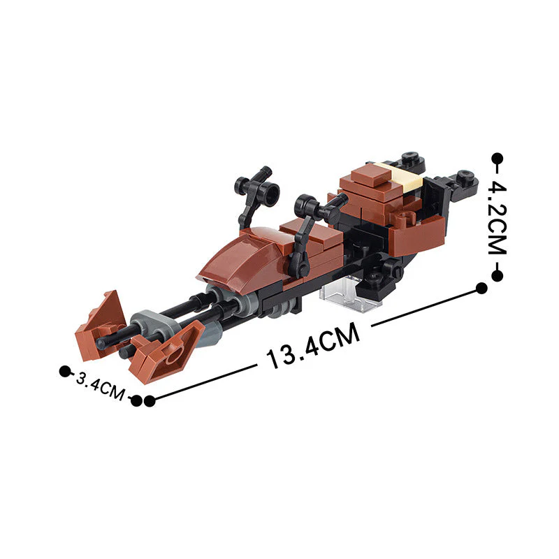 45+PCS MOC2009-A MOC2025 614-AvA Scout Trooper Speeder Bike The Mandalorian Flying Bike Tusken Raider Compatible Minifigure - Image 5