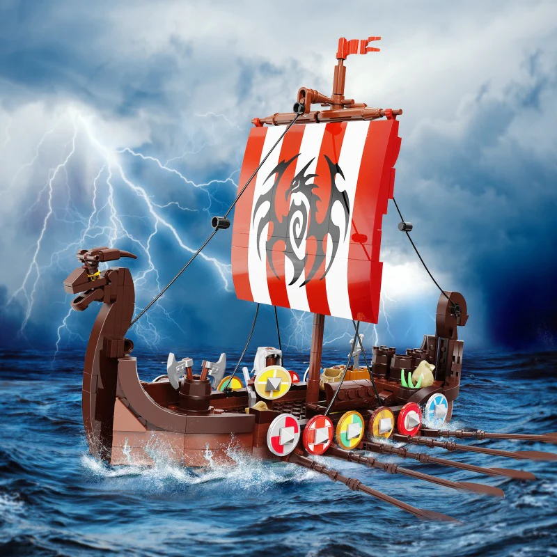 454pcs MOC-58275 Viking Longship - Image 3