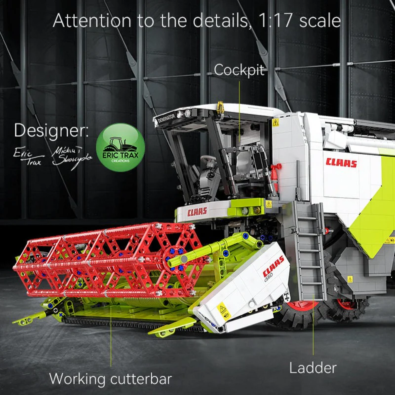 4567 pcs CaDA C61508 CLAAS Dominator 370 1:17 Dynamic version - Image 15