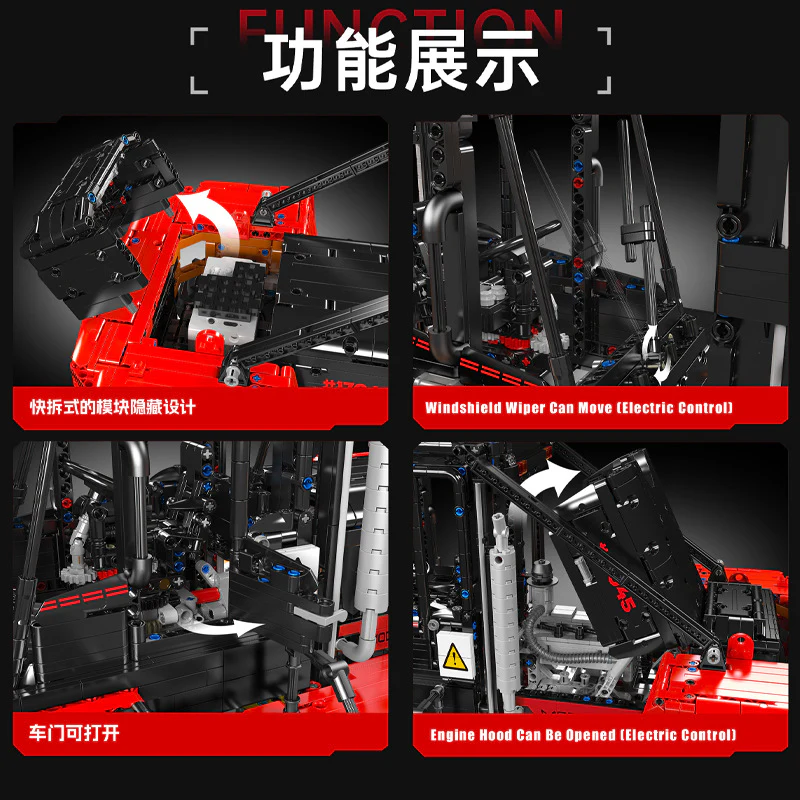 4579 pcs MouldKing Heavy Duty Forklift 1:6 17044 17045 - Image 4