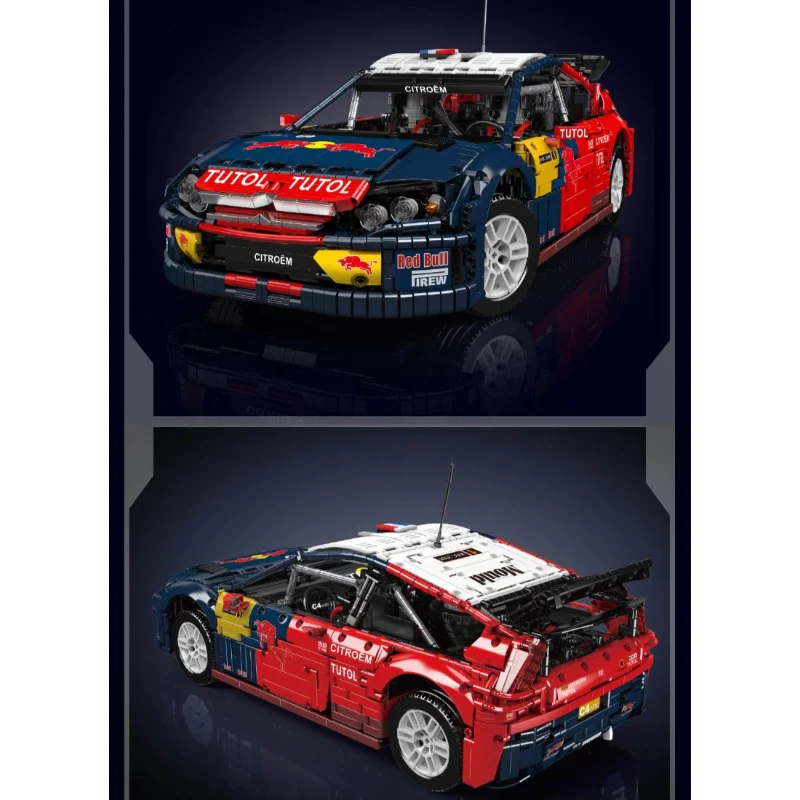4606 PCS Mouldking 13187 Red Bull Citroen C4 racing car - Image 2