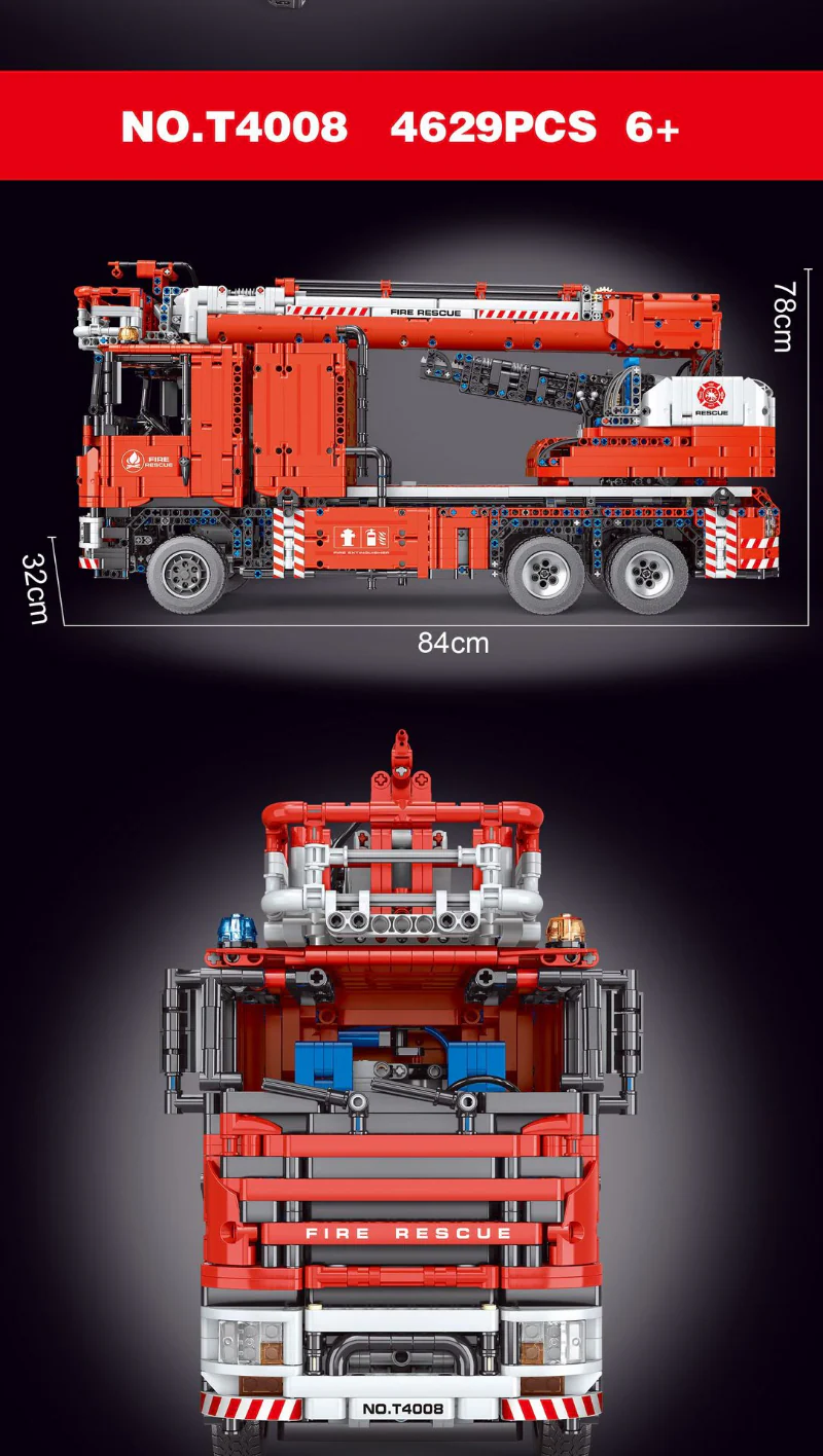 4629PCS TGL T4008 Fire Engineering 1:10 - Image 7