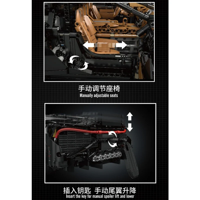 4800pcs 13163S MouldKing Bugatti La Voiture Noire with Remote Control - Image 10