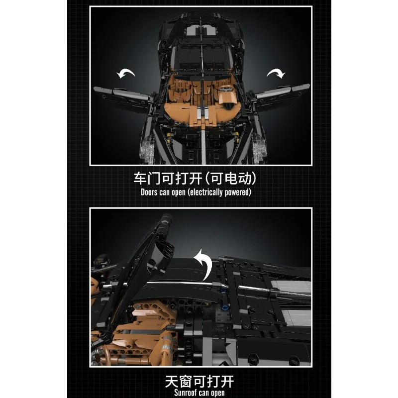 4800pcs 13163S MouldKing Bugatti La Voiture Noire with Remote Control - Image 8