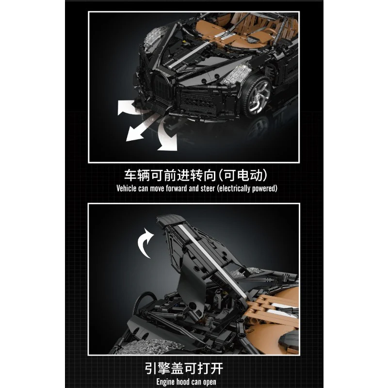 4800pcs 13163S MouldKing Bugatti La Voiture Noire with Remote Control - Image 9