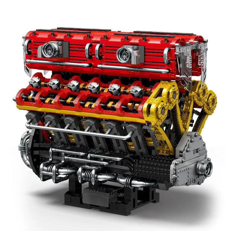 4719pcs Reobrix 33017 Engine V12 - Image 4