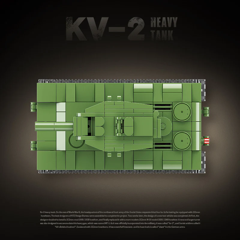 472pcs QUANGUAN 100248 KV-2 HEAVY TANK - Image 4